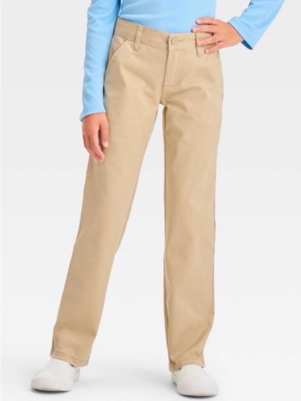 NWT Cat & Jack Girls School Uniform Straight Leg Pants